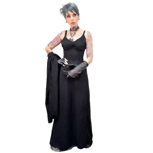 breakfast at tiffany's black dress DOLLY GOLIGHTLY Breakfast @ Tiffany's SATIN MAXI TUTU DRESS black
